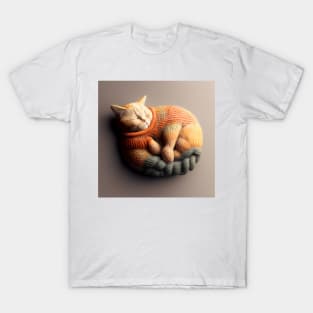 Sleepy Kitty Cat Knitten Kitten T-Shirt